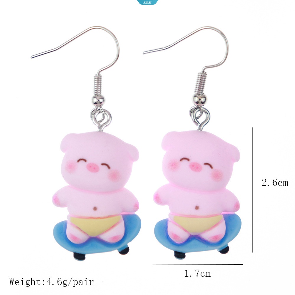 Kawaii Sanrios MyMelody Pom Pom Purin Kuromi HelloKitty Kirby Kartun Anime Anting Lucu Kreatif Alloy Earrings Metal Pendant Perhiasan Hadiah [ZK]