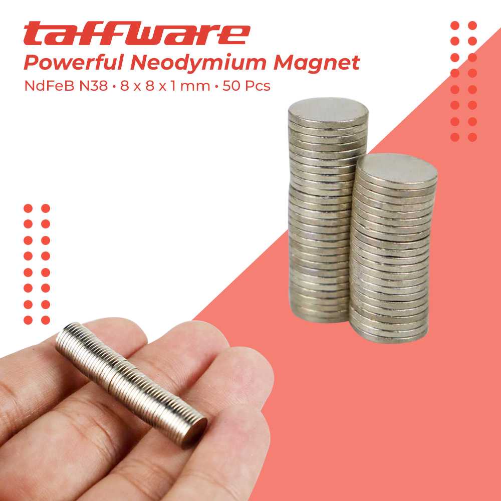 

Taffware Powerful Neodymium Magnet NdFeB N38 50 PCS