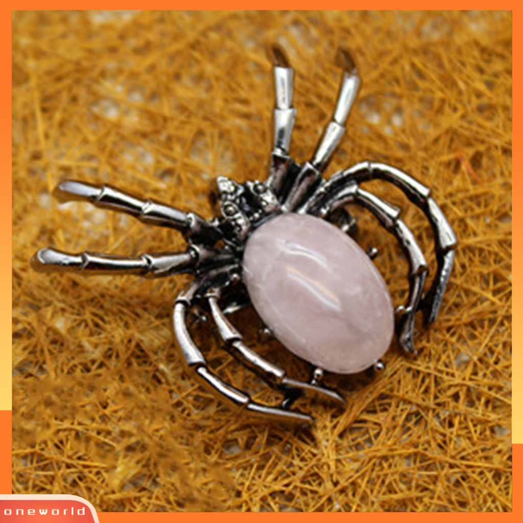 [ONE] Fashion Vintage Wanita Kristal Imitasi Spider Bentuk Liontin Bros Pin Perhiasan Hadiah