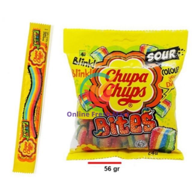 

Chupa Chups Sour / Belt Bites permen kenyal 3 warna - Online Fresh Mart Denpasar