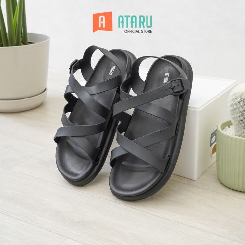 Ataru Ukuran 36 Sandal Wanita Cross - Hitam