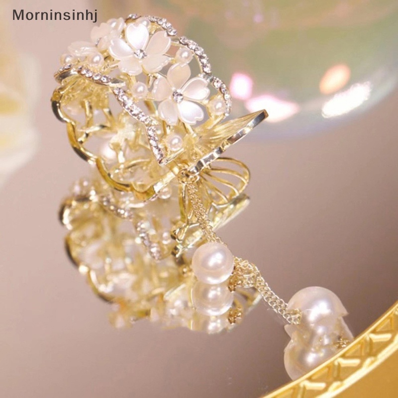 Mornin 1PCS Pearl Tassel Hair Claw Untuk Wanita Jepit Rambut Lucu Hiasan Kepala Korea id