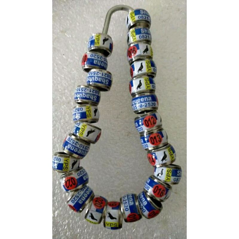 RING MERPATI BAJA DONAT WARNA-WARNI BERLAPIS MIKA