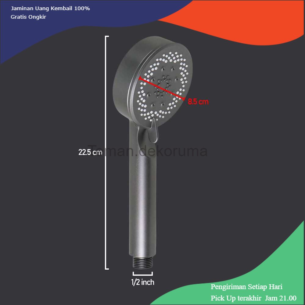 TD - DPR SOHE Set Kepala Shower Mandi 5 Mode Adjustable - SH24