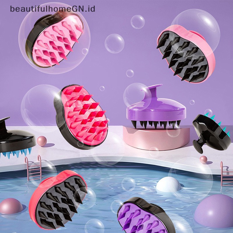 {Cantik} 1pc Shampoo Scalp Shower Body Cuci Rambut Pijat Massage Brush Comb~