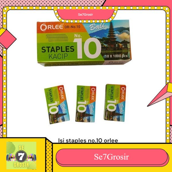 

ISI STAPLES ORLEE (1 PAK ISI 10 BOX Kecil) - Kualitas Bagus, Produk Baru