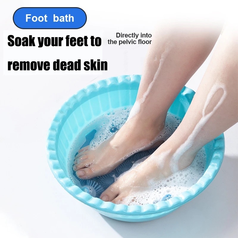 Shower Foot and Back Scrubber/Alas Pijat Mandi Silikon/Sikat Bantal Yang Dipasang Di Dinding