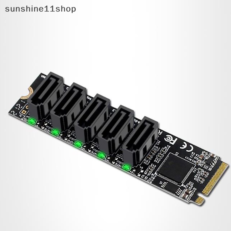 Sho M.2 NVME PCI-E PCIE X4 X8 X16 Ke 6port 3.0 SATA Adapter Kartu Riser III ASM1166 N