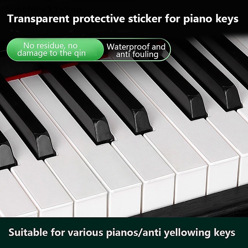 Sho Stiker Piano Untuk Kunci Stiker Keyboard Piano Transparan Anak Dewasa N