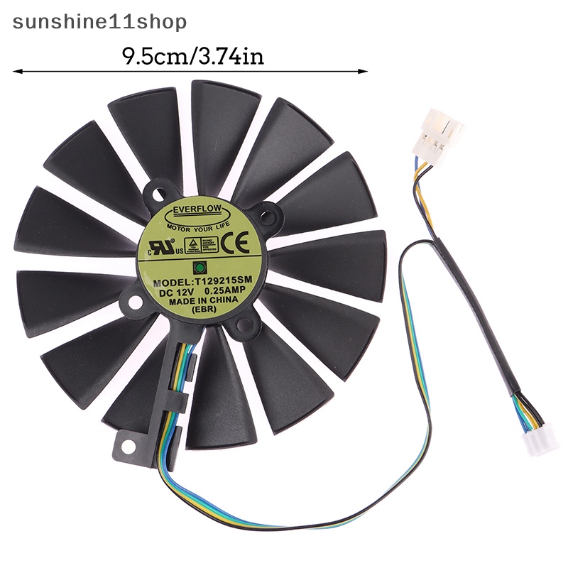 Sho 1Pc 95mm T129215Sm Cooler Fan Kipas Pendingin Kartu Video Gaming Untuk STRIX RX 1080Ti N