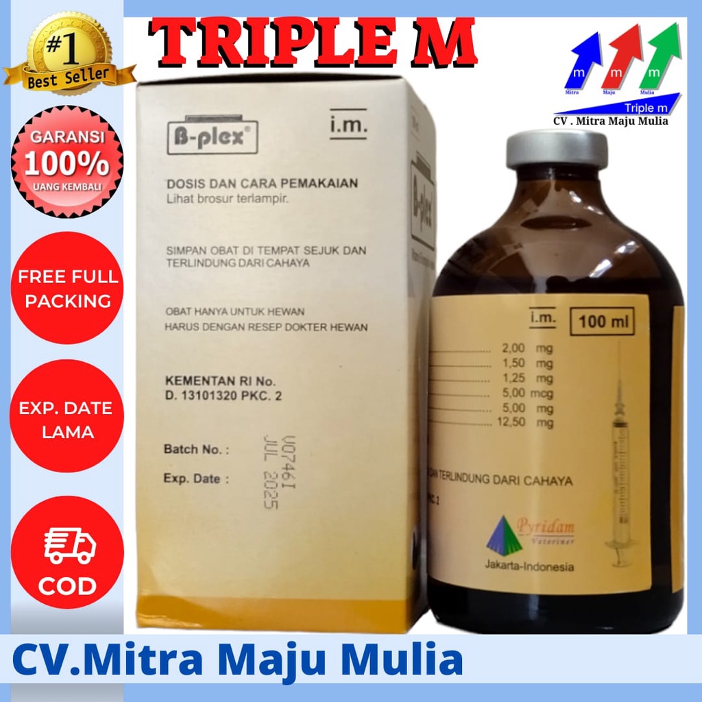 B plex 100 ml (b complex + b12) Triple M