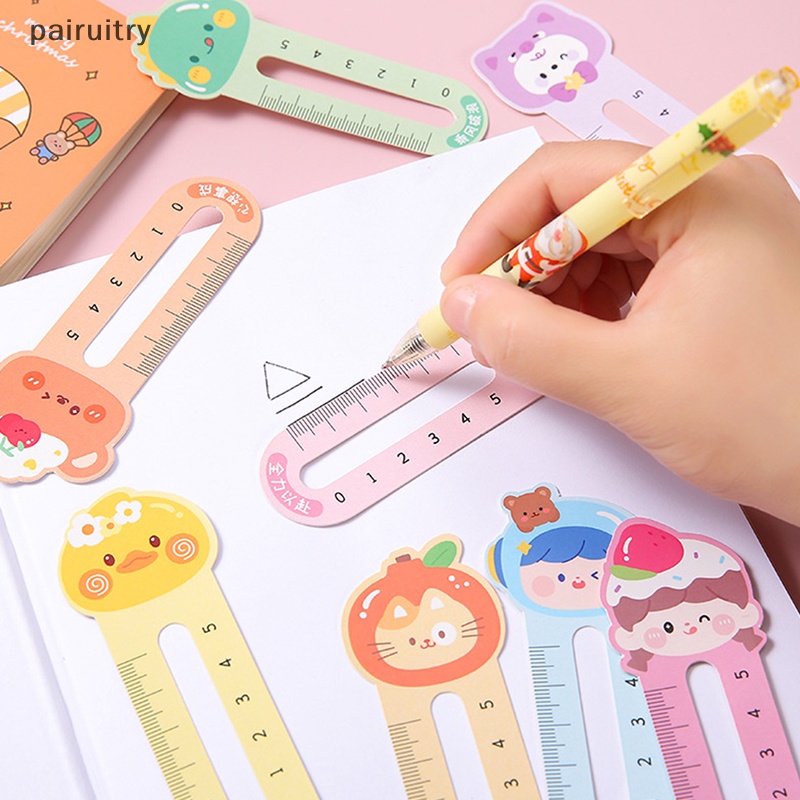 Prt 1Set Kreatif Lucu Sederhana Bookmark Penggaris Kartun Hewan Bookmark Siswa Perlengkapan Alat Tulis Kertas Untuk Anak Siswa Hadiah PRT