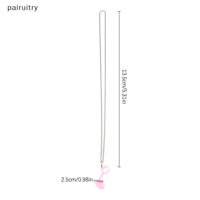 Prt Rantai Gantung Logam Portabel Tali Leher Tutup Debu Lingkaran Cincin Silikon Lanyard PRT