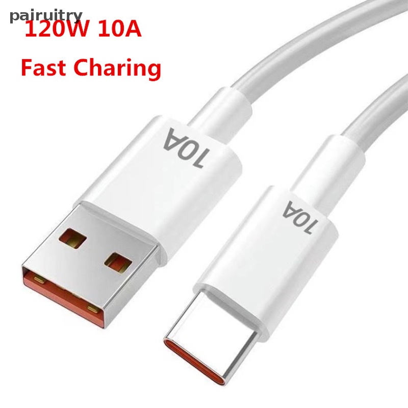 Prt 120W 10A USB Tipe C Kabel USB Garis Charing Super Cepat Untuk Handphone Kabel Data PRT