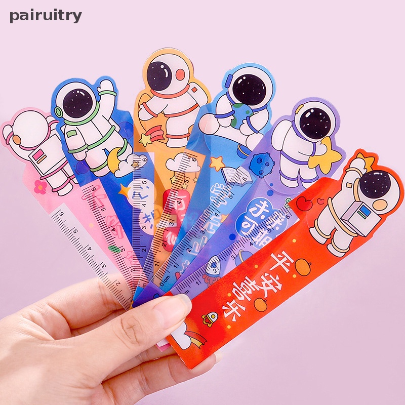 Prt 6pcs /set Kreatif Kartun Astronot Bookmark Penggaris Siswa al Penggaris Tulisan Inspiratif Bookmark Perlengkapan Sekolah PRT