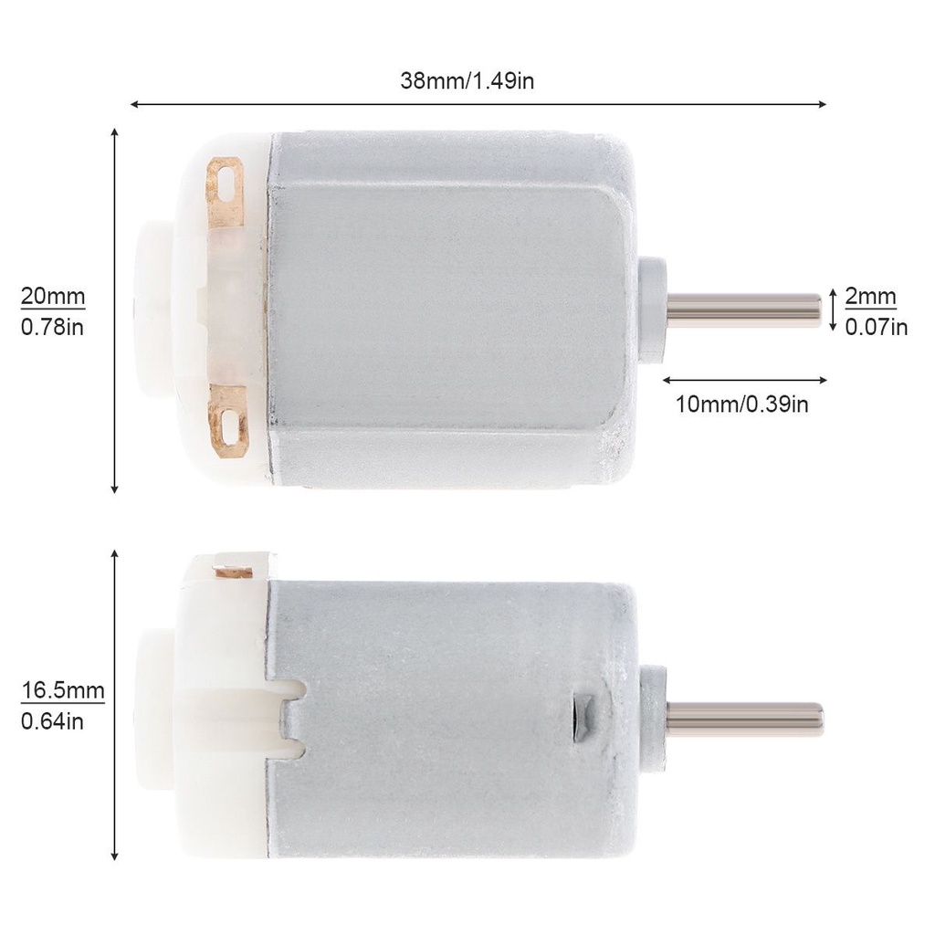 F130 Motor DC 1.5-6V Micro Motor 2400-14000RPM Untuk Kipas Angin Mini/Mainan DIY/Peralatan