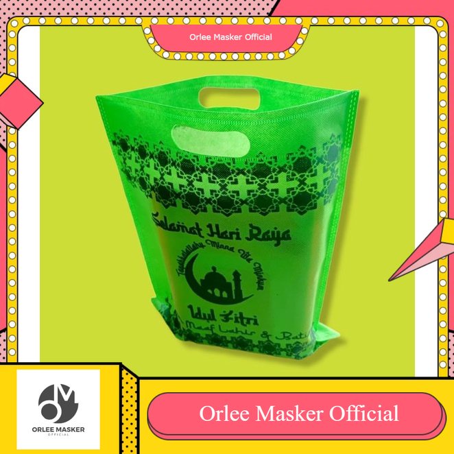 

TAS SPUNBUND motifb IDUL FITRI (1pcs) GOODIE BAG, TOTTEBAG IDUL FITRI UKURAN 30X40CM, NYAMAN, BEBAS PLASTIK, BAHAN TIDAK MUDAH RUSAK, ORIGINAL