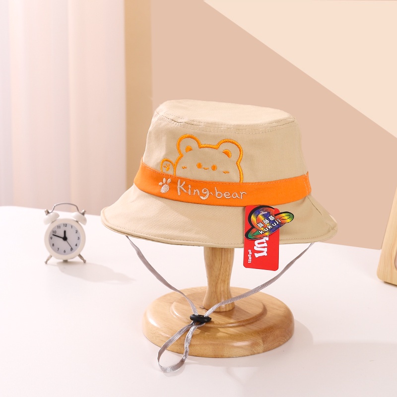 Topi Bucket Anak Karakter King Bear Bucket Anak laki laki Perempuan Usia 2-10 Tahunan