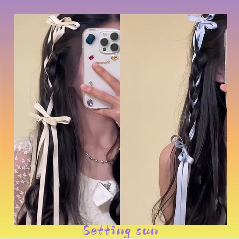 Jepit Rambut Kupu-kupu Pita Wanita Korea Ikatan Simpul Gadis Manis Twists  Hair Braid Aksesoris Rambut  TN