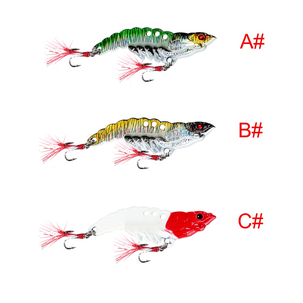 Jig Pancing 5g /7g /10g /14g Udang VIB Lure Metal Umpan Untuk Trout Bass Salmon Umpan Air Tawar Air Asin Tembakan Panjang