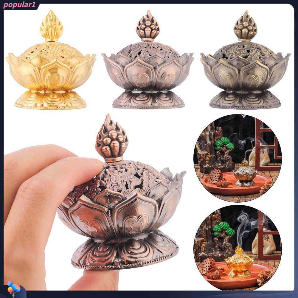 Populer Tempat Dupa Tungku Aromaterapi Logam Meditasi Unik