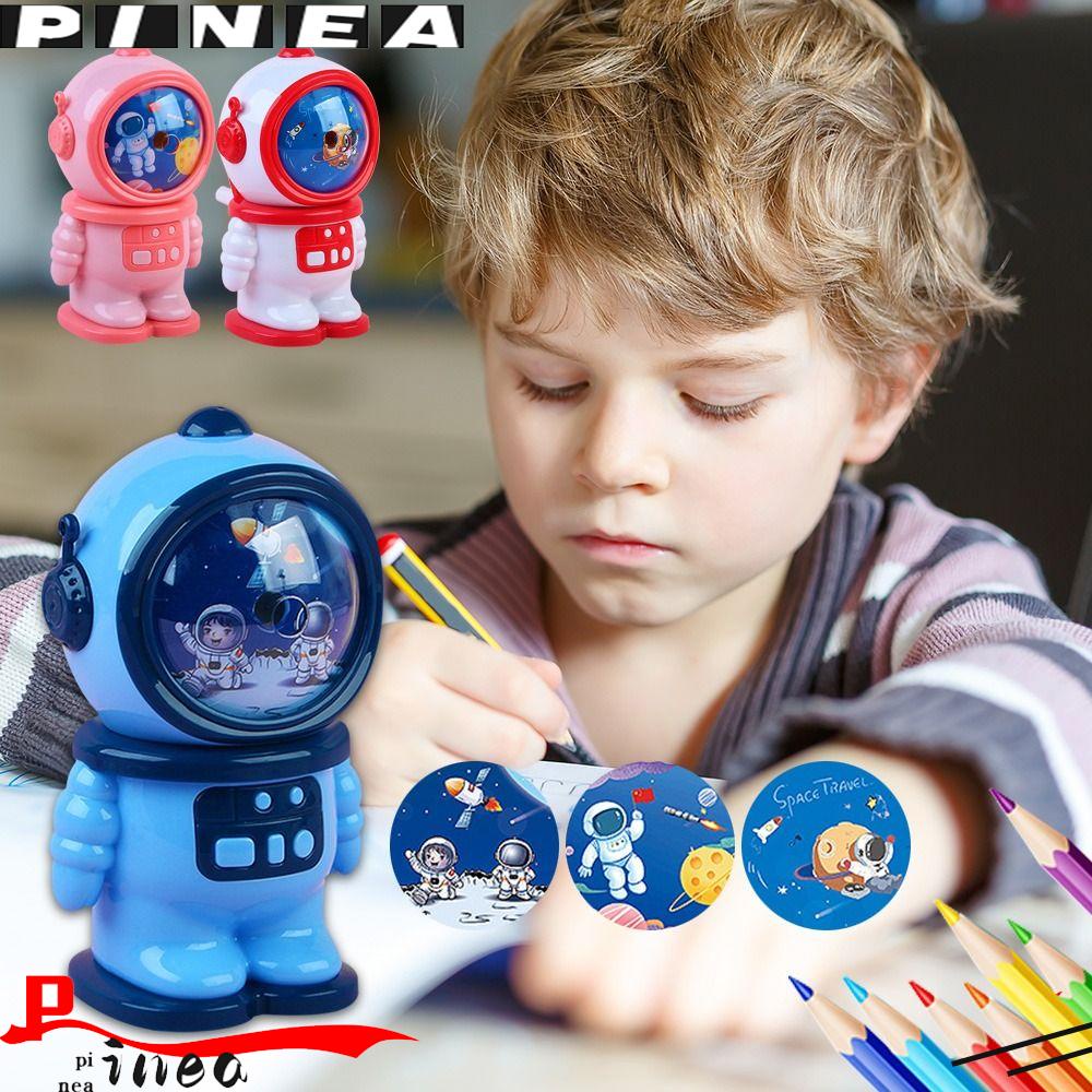 Pengasah Pensil Astronot Nanas Kartun Lucu Siswa Otomatis Pencil Sharpener