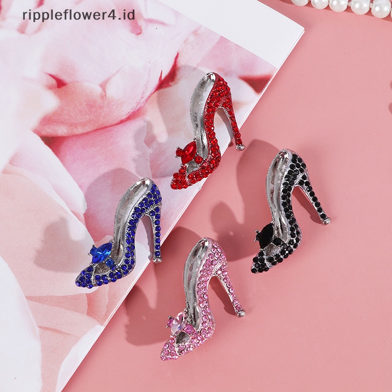 {rippleflower4.id} Bros Pin Fashion Tumit Tinggi Gadis Kreatif Koleksi Hadiah Besar Untuk Gadis~