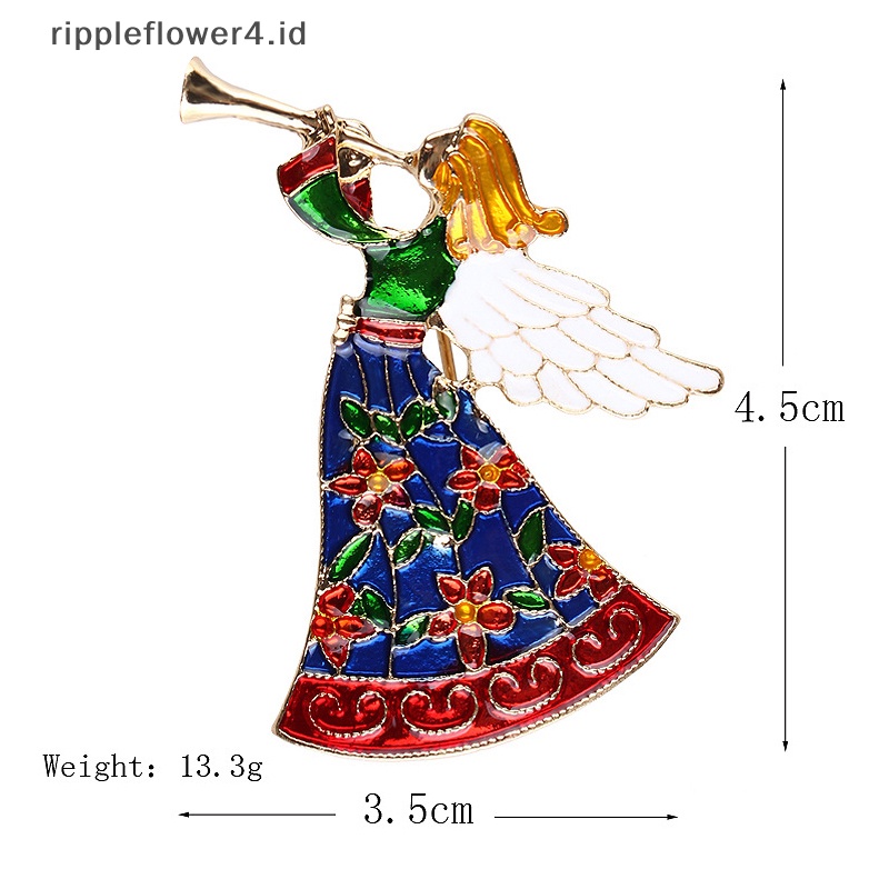 {rippleflower4.id} Bros Pacar Berlian Imitasi Mengkilap Kaca Penari Gadis Bros Pin Gadis Bros Aksesori Gaun~