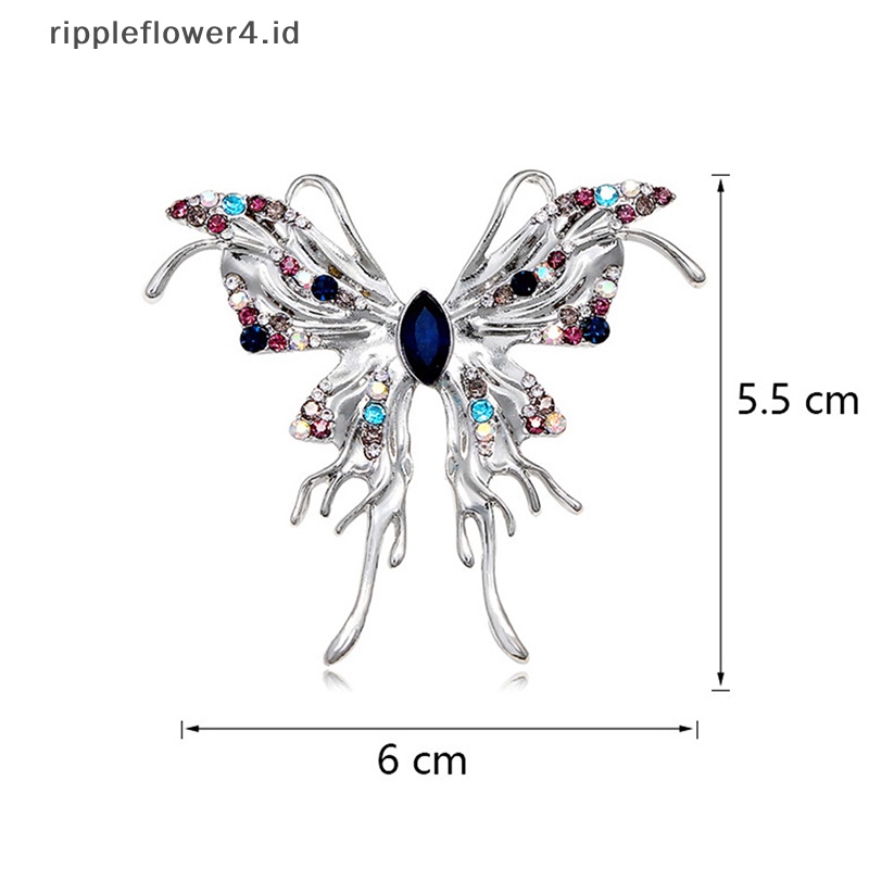 {rippleflower4.id} Bros Kupu-Kupu Fashion Untuk Wanita Syal Pakaian Pesta Brooch Accessries Hadiah~