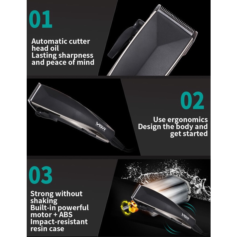 AKN88 - VOYAGER VGR V-033 Hair Clipper - Pencukur Rambut Alt KEMEI WMARK