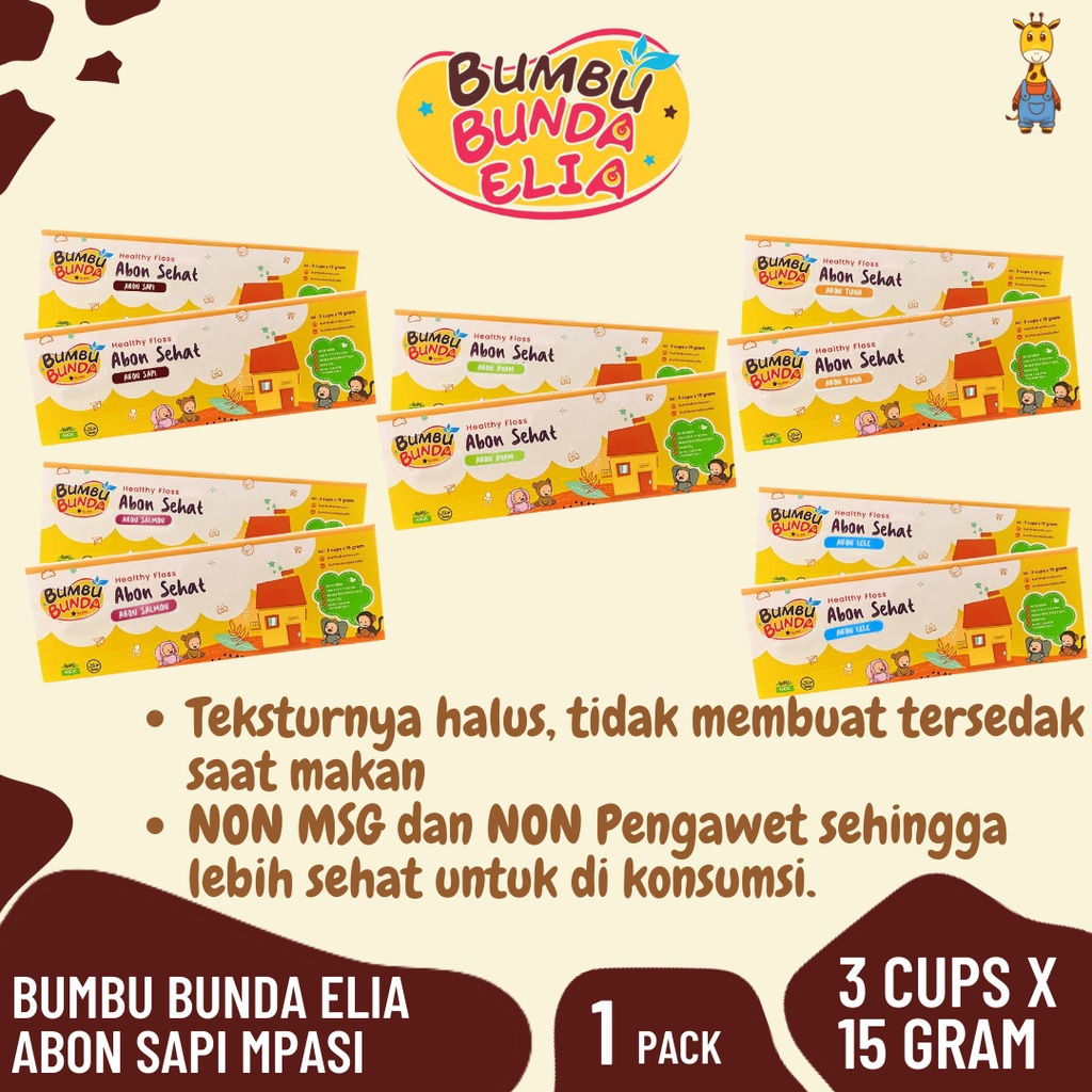 Bumbu Bunda Elia Abon Sapi MPASI / Abon Ayam / Abon MPASI / Abon Bayi