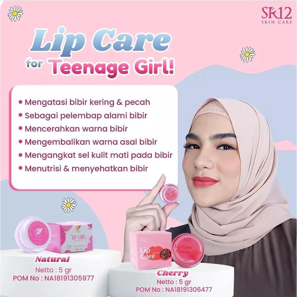 SKINCARE HERBAL SR12 LIP BALM Pelembab Bibir Pencerah Warna Bibir Alami Solusi Bibir Kering dan Hitam BPOM