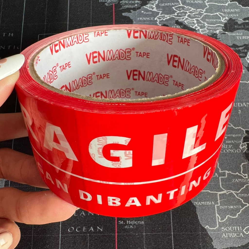 

FRAGILE MERAH MERK VENMADE 50 Y X 48 MM
