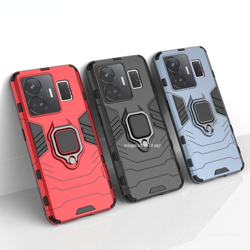 Shockproof Armor Case Untuk Realme GT Neo 5cases Stand Holder Magnetic Phone Back Cover Untuk OPPO Realme GT Neo 5se Neo5 Tritone