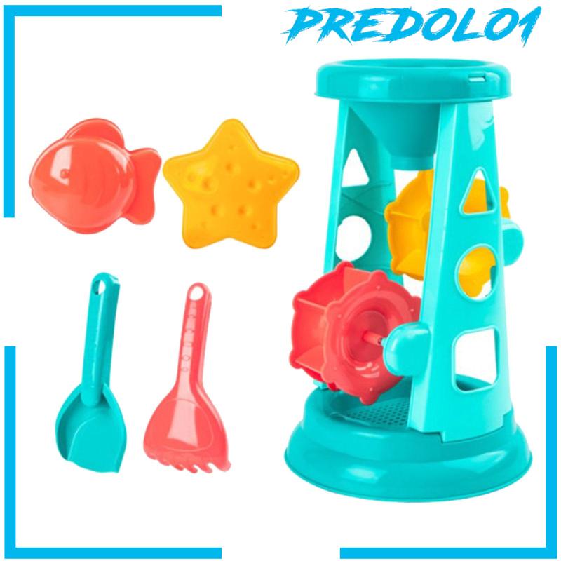 [Predolo1] 5pcs Set Mainan Pasir Pantai Anak Mainan Roda Air Untuk Sandpit Pantai Pinggir Laut