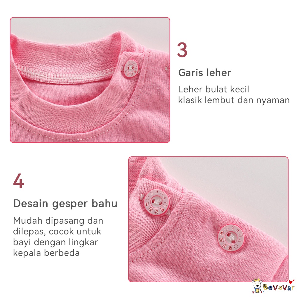 BEVAVAR 0-2 thn Setelan  piyama anak perempuan / 1 set piyama Kapas murni baju anak bayi  perempuan import