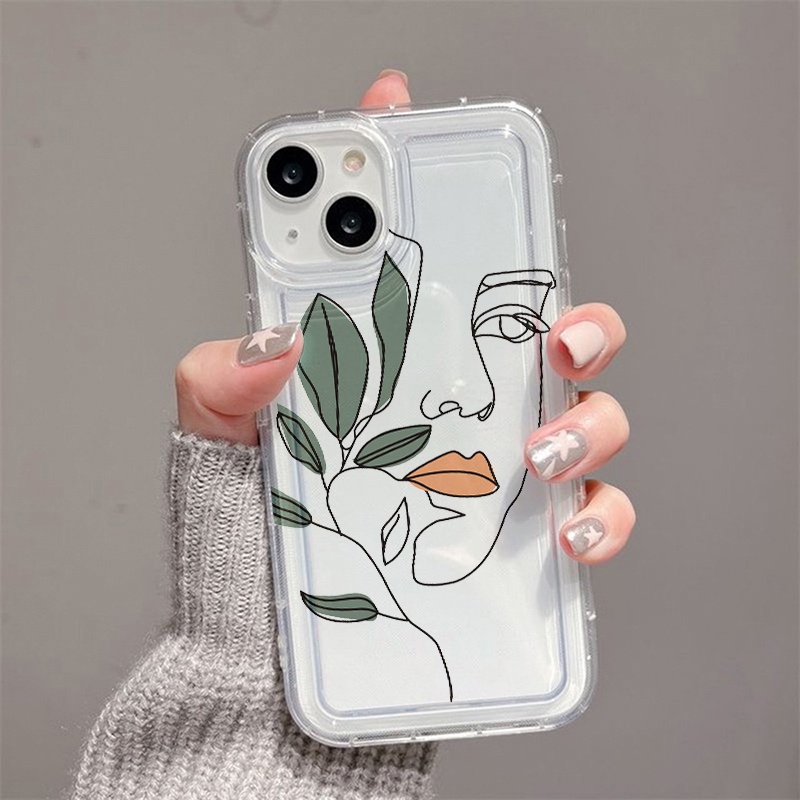 Art Leaves Case Untuk Vivo Y11 Y12 Y15 Y17 Y12S Y12A Y20 Y20S Y21 Y21A Y21G Y21S Y33 Y33S Y33T Y3S Y90 Y91 Y91C Y91i Y95 Y70 Y1S V21 V255G X8 Lite Airbag Shockproof Cover