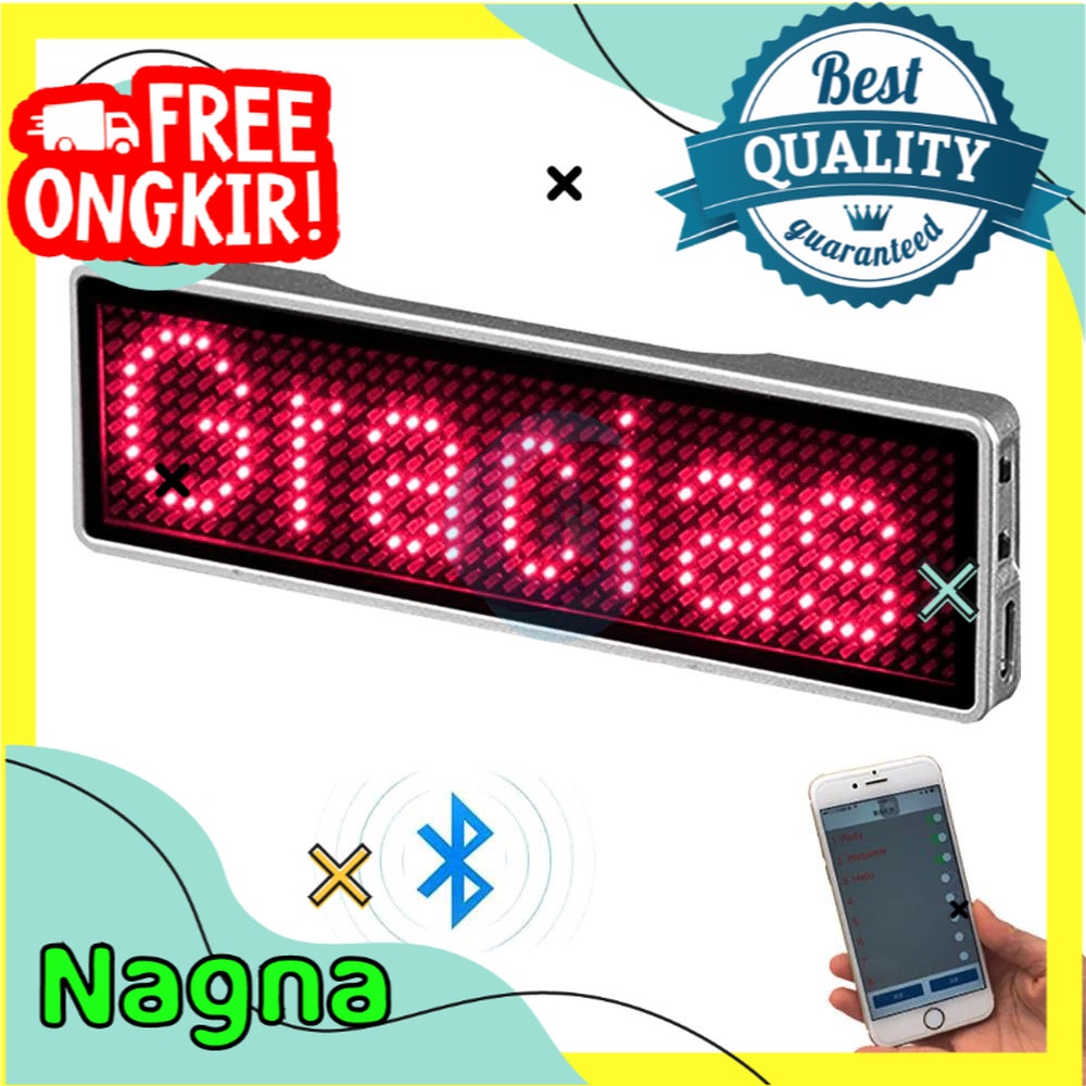 

DIYMORE Name Tag LED Mini Board Portable with Bluetooth 230 mAh - NB1144 - Red