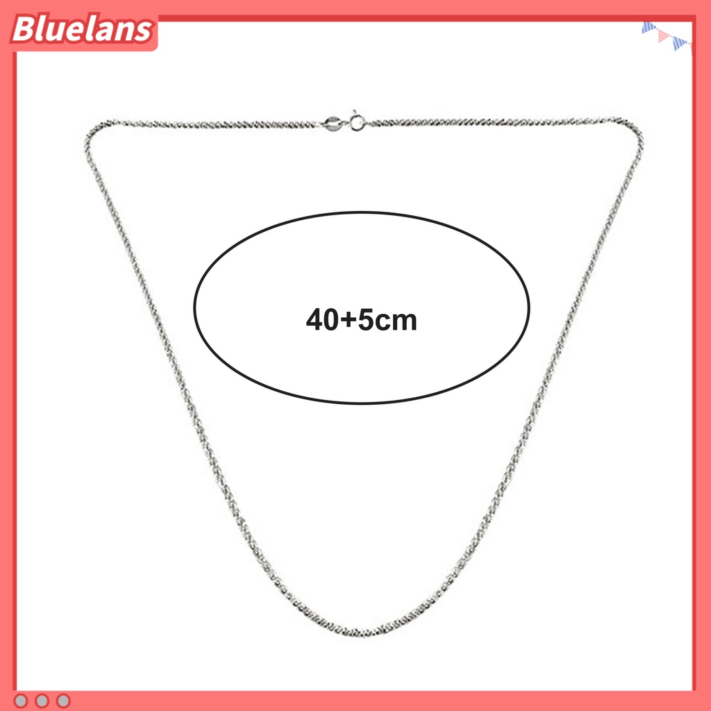 [BLS] Kalung Choker Kepribadian Kilau Terang Tanpa Liontin Temperamen Colorfast Dekorasi Pengerjaan Halus Populer Berkilau Klavikula Rantai Perhiasan Aksesori