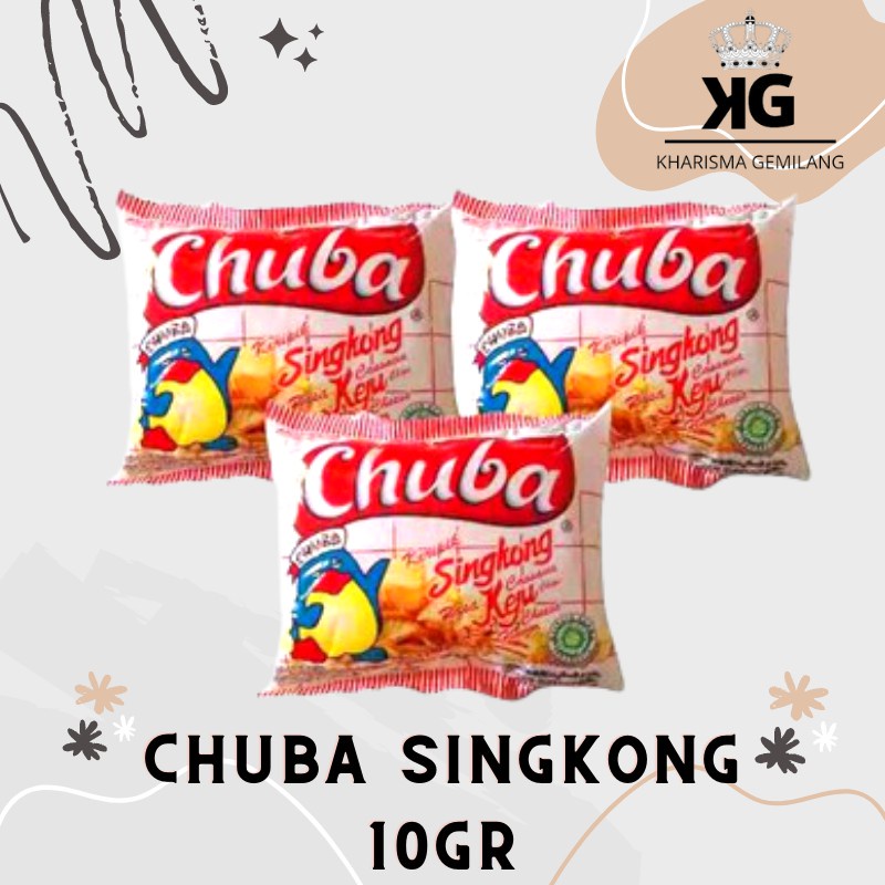 

CHUBA - CHUBA 14gr (1 BALL 20 PCS) Keripik Singkong Snack Cemilan Anak Rasa Asin Balado Keju