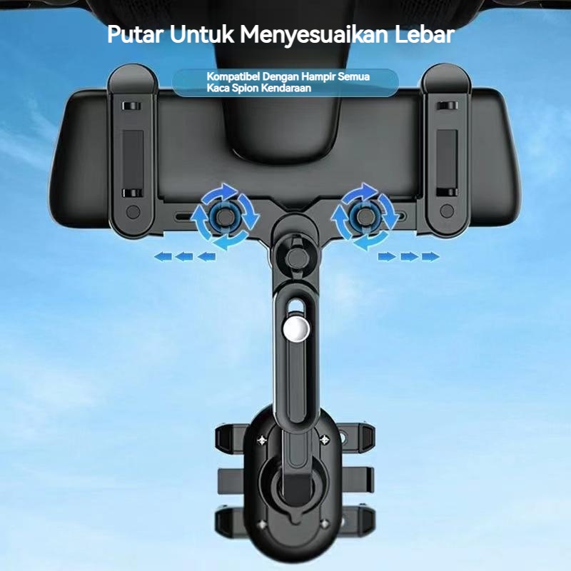 【COD】Holder HP Jepit Spion Mobil Putar 360°/Holder HP Mobil/Holder HP Mobil Dashboard Rear View Holder HP