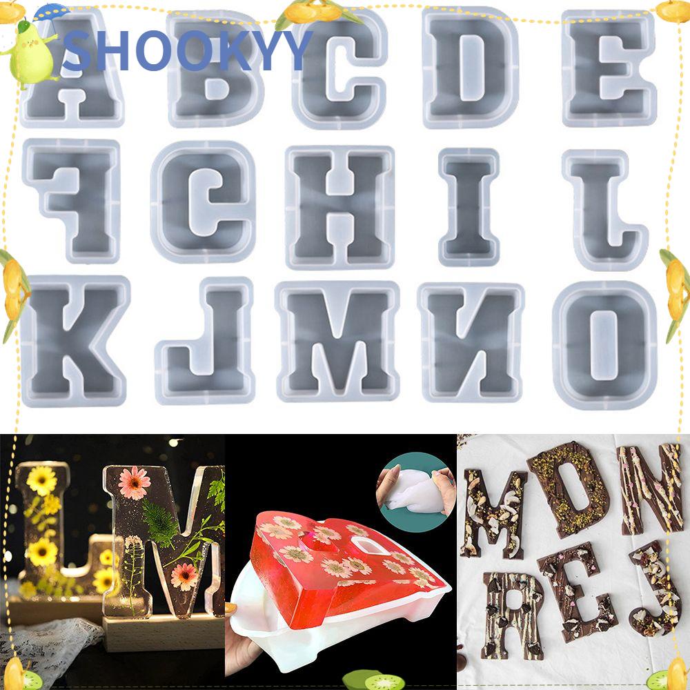 Chookyy 6inch Huruf Besar Kata Tanda Dekorasi Pesta Cetakan Kue 3D Huruf Besar Alphabet