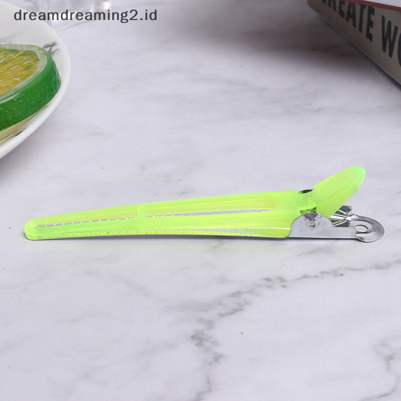 (drea) 10pcs Jepit Rambut Salon Didedikasikan Bagian Grip Hair Clip Plastik Hairdressing Hair //