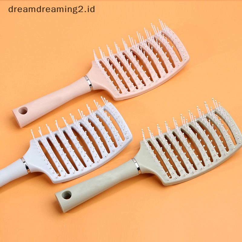 (drea) 1pc Sikat Rambut Sisir Pijat Kulit Kepala Hairbrush Sisir Penata Rambut Rumah Tangga //