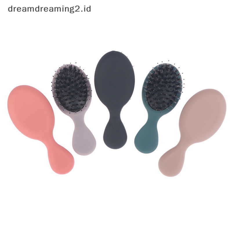 (drea) Sisir Sikat Rambut Wanita Bulu Babi Alami Anti Statis Hairbrush Barber Brush //