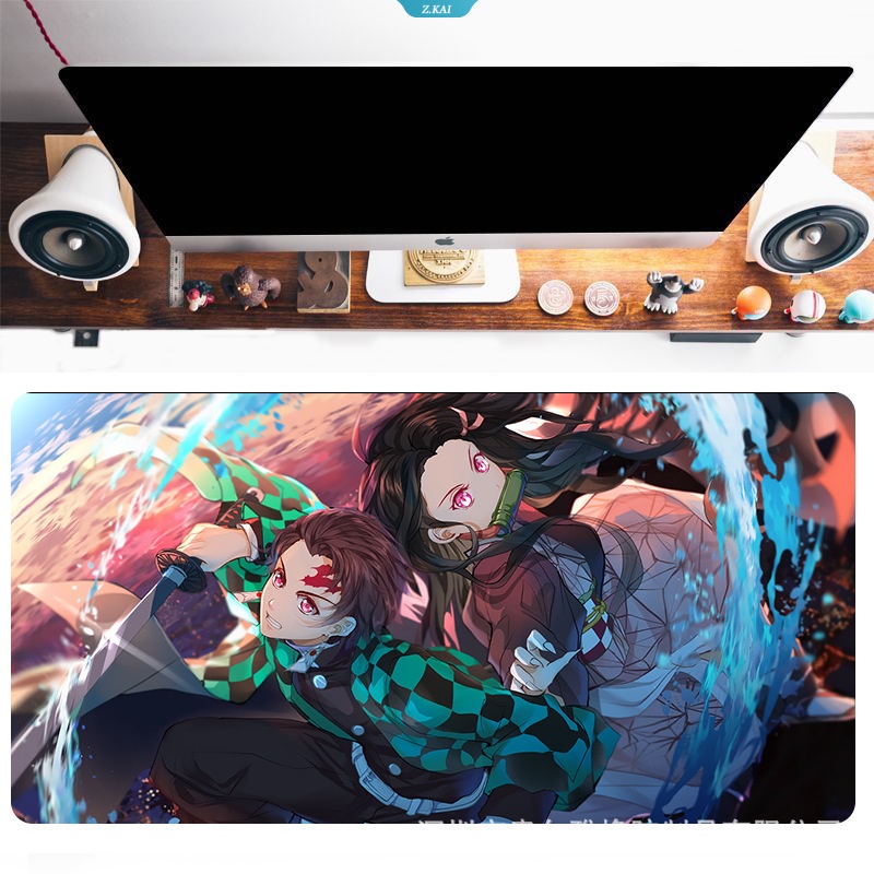 Asrama Sekolah Kuliah Demon Slayer Demon Slayer Wig Kamado Tanjirou Rectangular Wrist Protector Mouse Pad Desain Premium Pad Pelindung Tangan Untuk Melindungi Tangan [ZK]