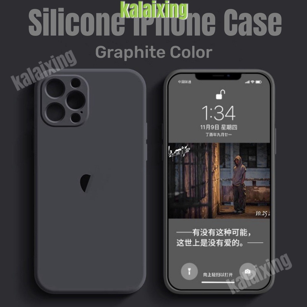 IPHONE [Dengan Logo]casing Ponsel Silikon Dengan Beludru Untuk Iphone14Pro Max14Plus13Pro Max Soft Back Cover Casing Handphone