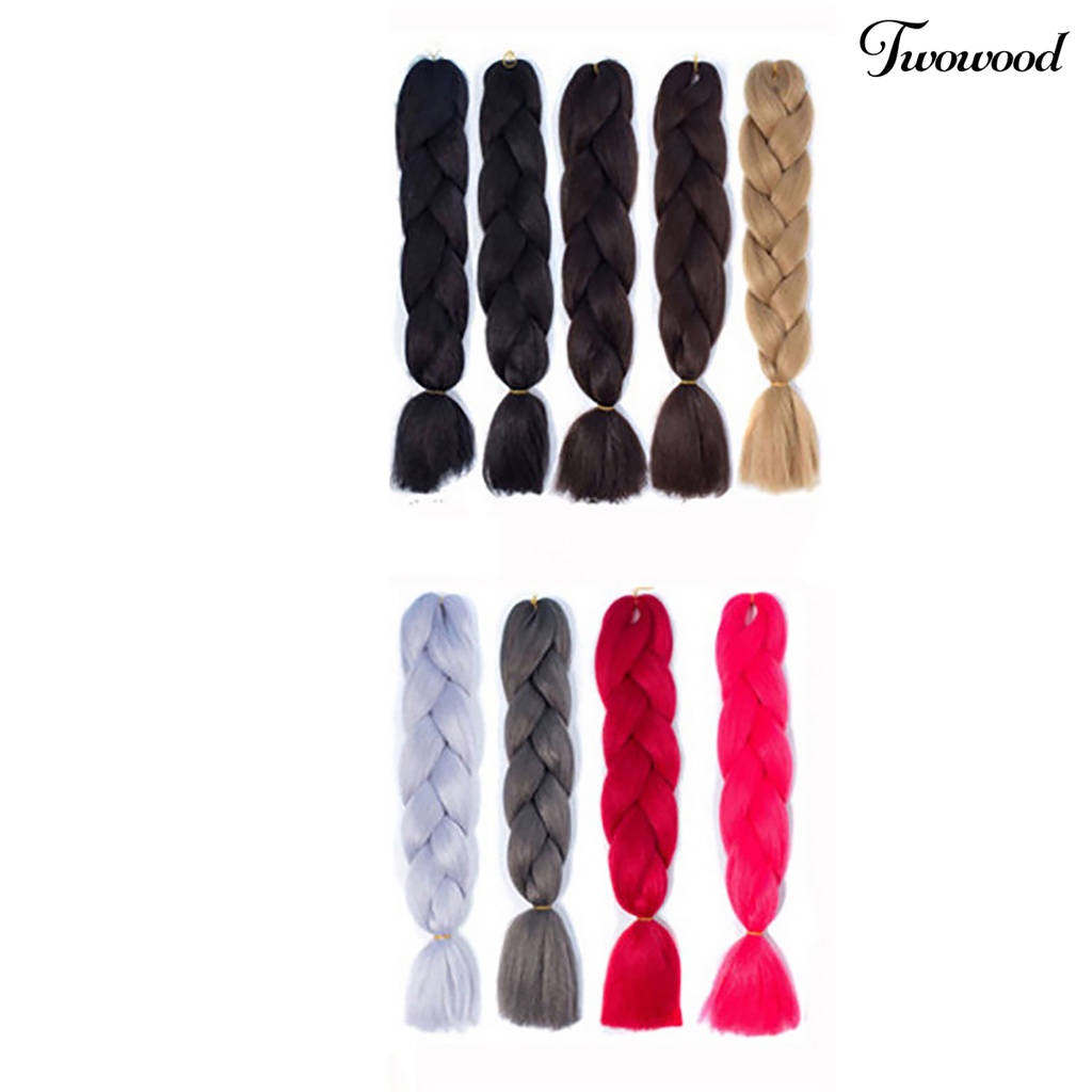 Twowood Wig Rambut Gimbal Panjang Tahan Panas Serat Sintetis Exquisite Twist Braiding Wig Untuk Wanita