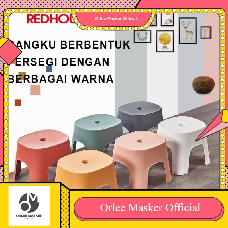 BANGKU/KURSI DUDUK JONGKOK 26x23x24cm bahan plastik kuat pabrikan bukan daur ulang (602)