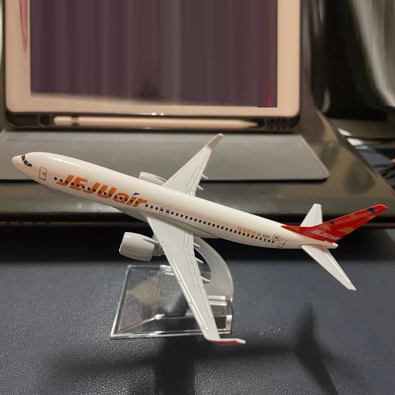 Korea Jeju Air Boeing 737model Pesawat B737 Plane Pesawat Diecast Metal Padat Mainan Penerbangan